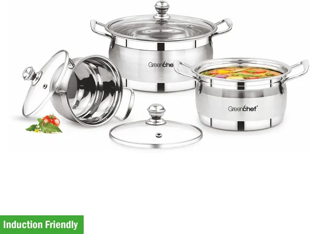 Greenchef Cook and serve 3 in 1 Induction Bottom Cookware Set