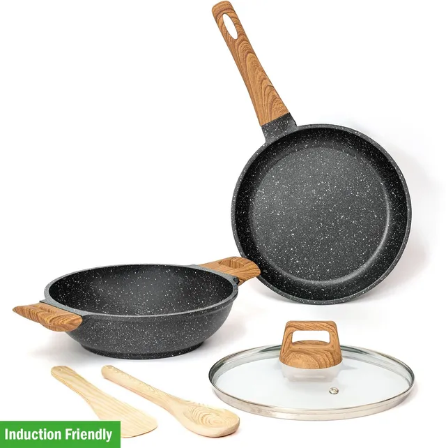 Kreme CeraStone Granite Induction Bottom Non-Stick Coated Cookware Set