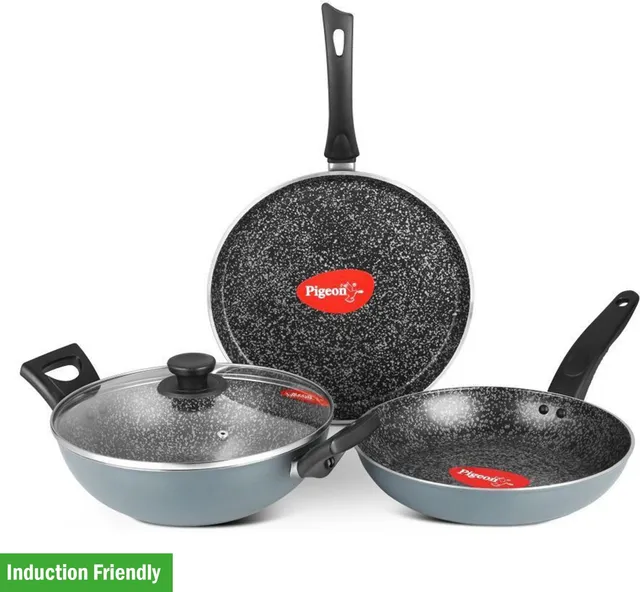 Pigeon Essentials Induction Bottom Non-Stick Coated Cookware Set