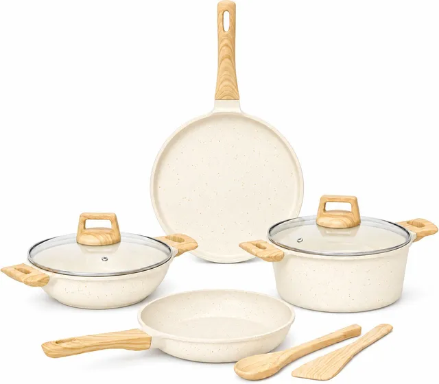 Kreme CeraStone Induction Bottom Non-Stick Coated Cookware Set