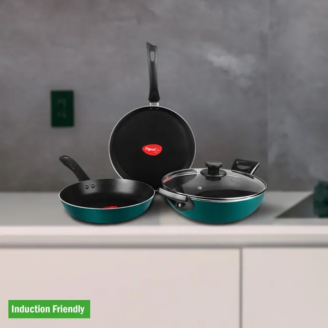 Pigeon ALPHA NON-STICK 4 PIECE IB GIFT SET Induction Bottom Non-Stick Coated Cookware Set