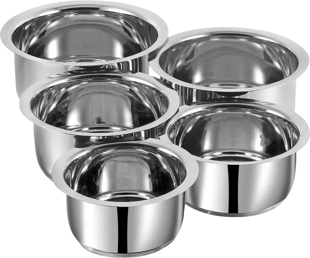 VINOD 5 Pcs Stainless Steel Tope Set Without lid Cookware Set