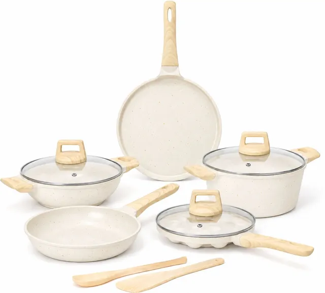 Kreme CeraStone Induction Bottom Non-Stick Coated Cookware Set