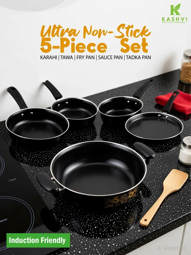 cookpro Best Kitchen Cookware Gift Induction Bottom Non-Stick Coated Cookware Set