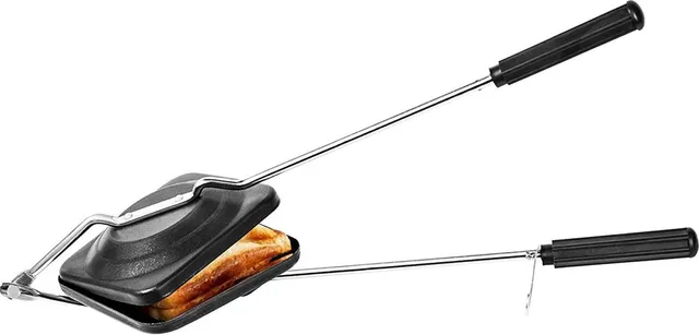 Flipkart SmartBuy Regular Design Small Size Brean Gas Stove Sandwich Toast Maker Non-Stick Coated Cookware Set