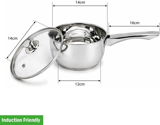 Red Robin Popular Stainless Steel Sauce Pan with Glass Lid Induction Bottom Cookware Set