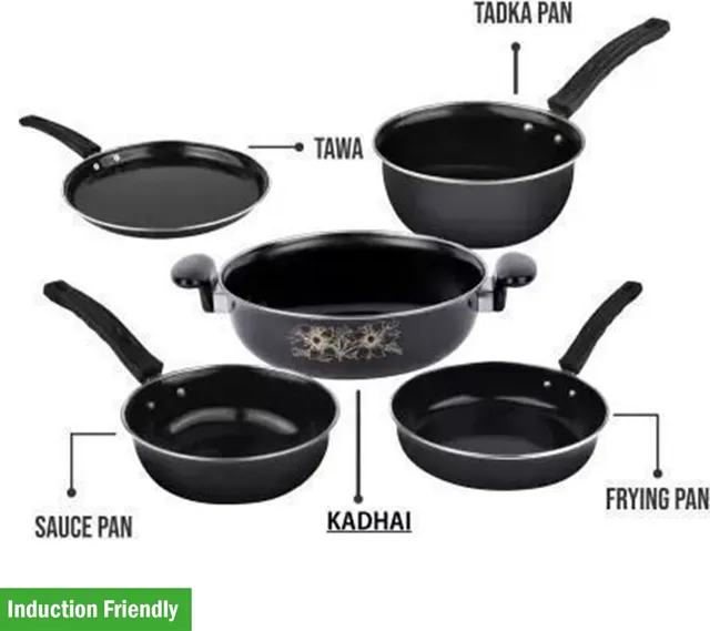 Bitto sittu Cookware Set Induction Bottom Non-Stick Coated Cookware Set