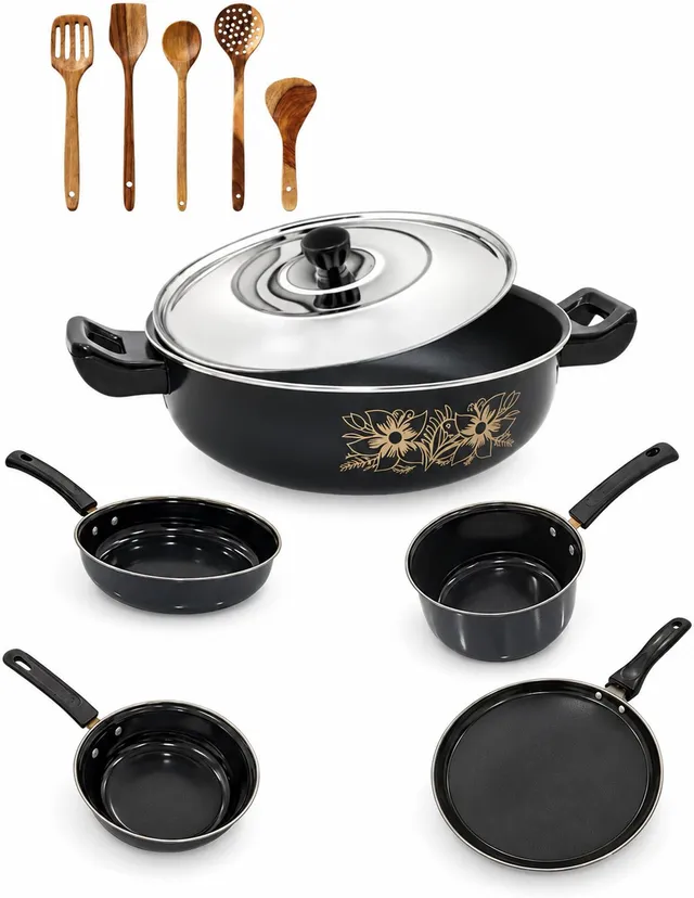 Kashvi NEW25_K-07 Induction Bottom Non-Stick Coated Cookware Set