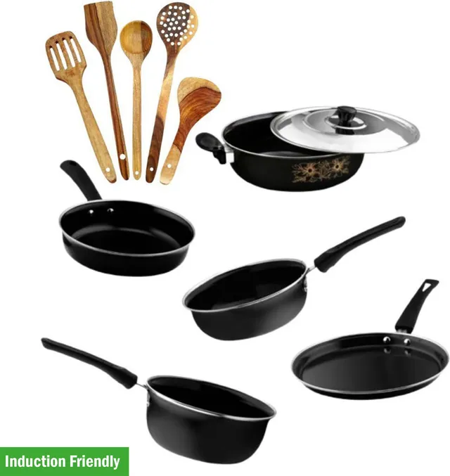 Kashvi NEW25_11_pcs_cookware set_.00000... Induction Bottom Non-Stick Coated Cookware Set