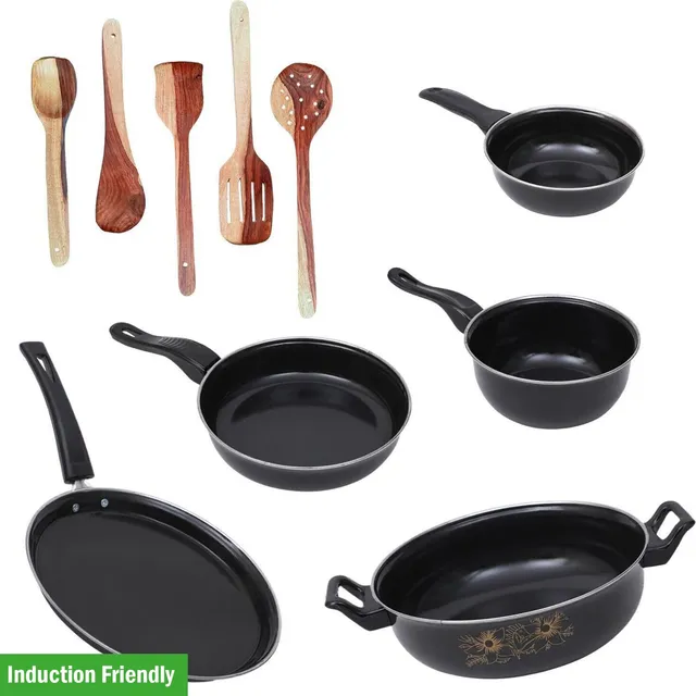Kashvi Induction Bottom Non-Stick Coated Cookware Set