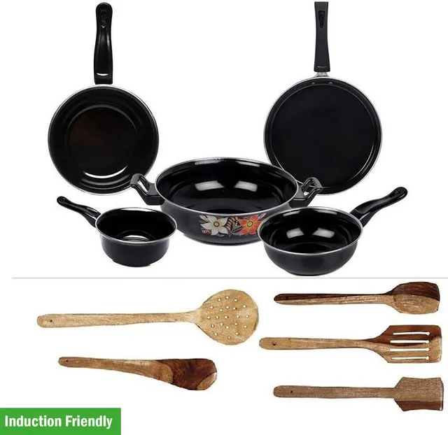 Kashvi Induction Bottom Non-Stick Coated Cookware Set