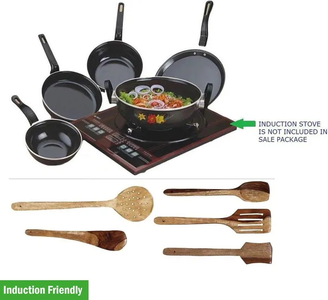 Kashvi NEW25_Dura Full Size Induction Bottom Non-Stick Coated Cookware Set