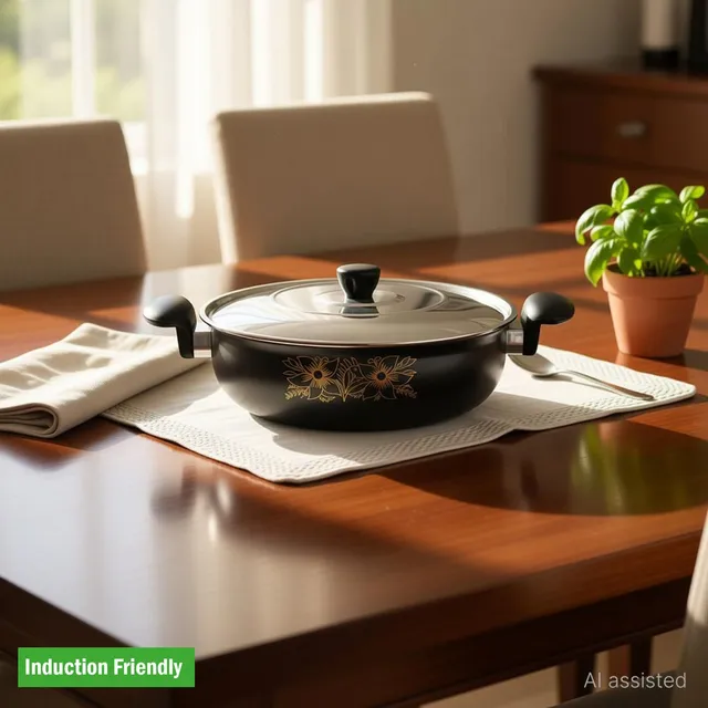 Kashvi Best Kitchen Cookware Gift Induction Bottom Non-Stick Coated Cookware Set