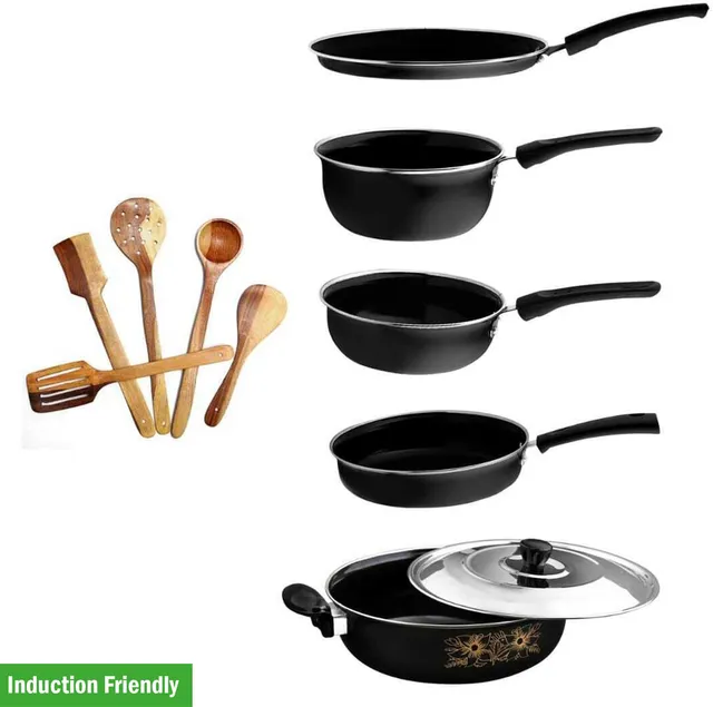 Kashvi Best Festival Pack Induction Bottom Non-Stick Coated Cookware Set