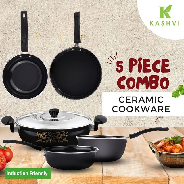 Kashvi Induction Bottom Non-Stick Coated Cookware Set