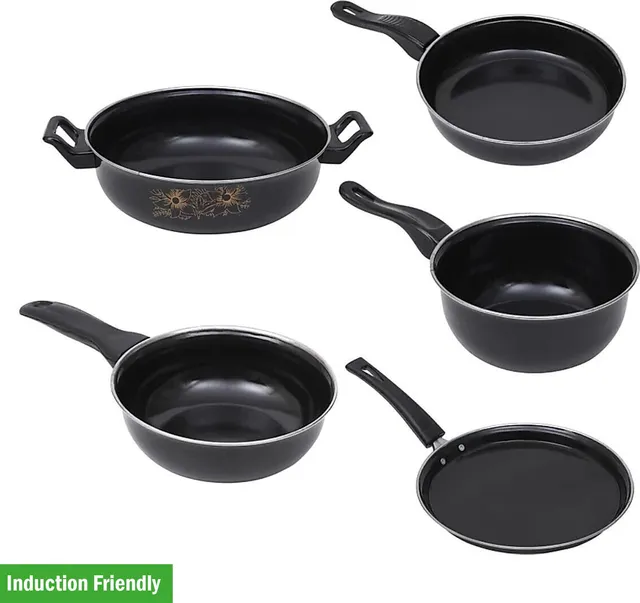 Kashvi NEW25_Easy Cook Induction Bottom Non-Stick Coated Cookware Set
