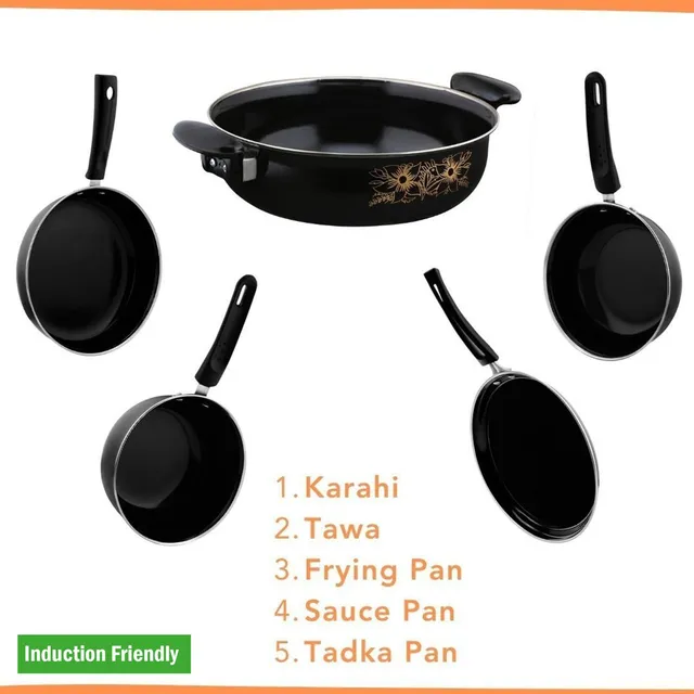 cookpro Premium Kitchen Accessories Induction Bottom Non-Stick Coated Cookware Set