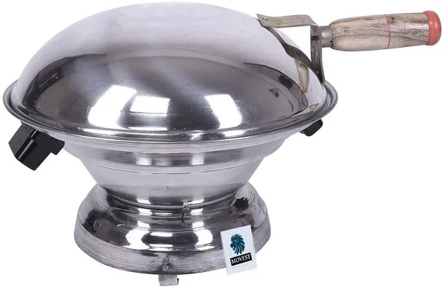 Movest Aluminum Tandoor Bati Maker Baking Oven, 1 Piece, Silver Gas Tandoor, Barbecue Grill Food Steamer Cookware Set (Aluminium, 1 - Piece) Induction Bottom Cookware Set (Aluminium, 4 - Piece) Cookware Set