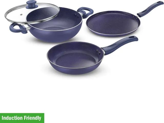 Prestige Ceraglide Non-Stick 3 Piece BYK Set Induction Bottom Non-Stick Coated Cookware Set