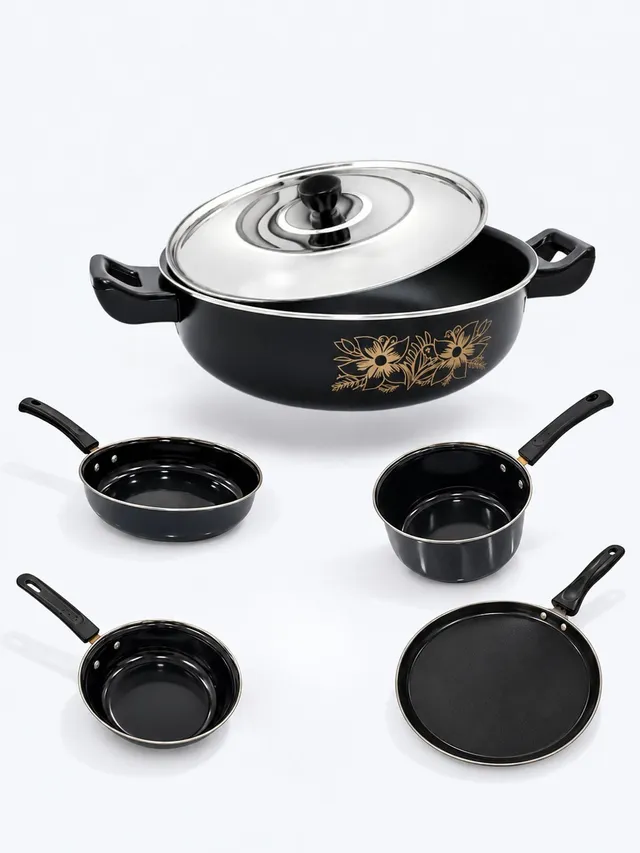 HouseOfCommon Cookware set Induction Bottom Non-Stick Coated Cookware Set