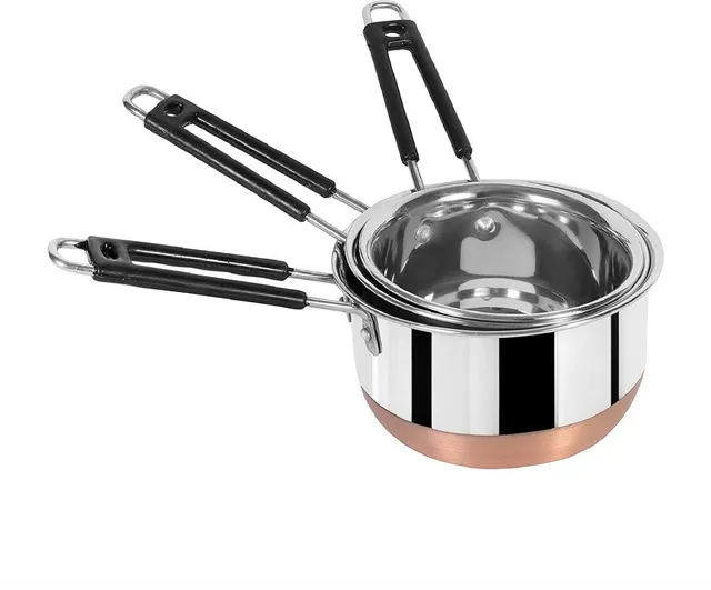 RBGIIT Copper Bottom Kitchen Serving Cooking Bowl biryani, rice Handi/Pot/Patila Cookware Set
