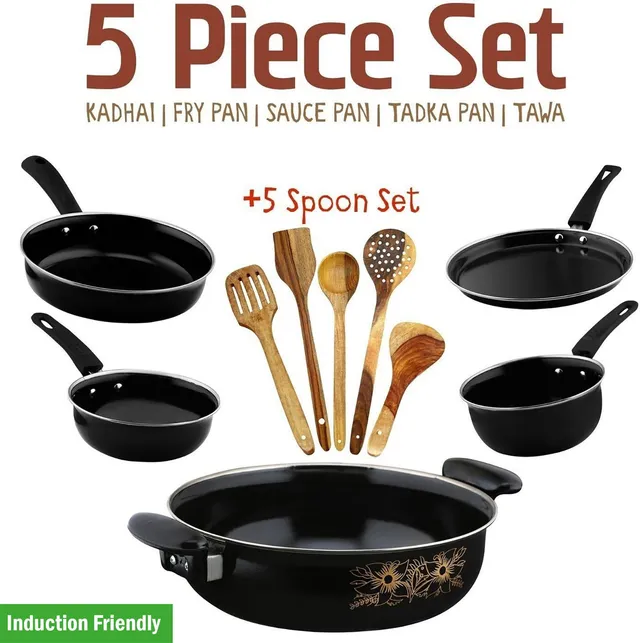 Smart Choice Induction Bottom Non-Stick Coated Cookware Set