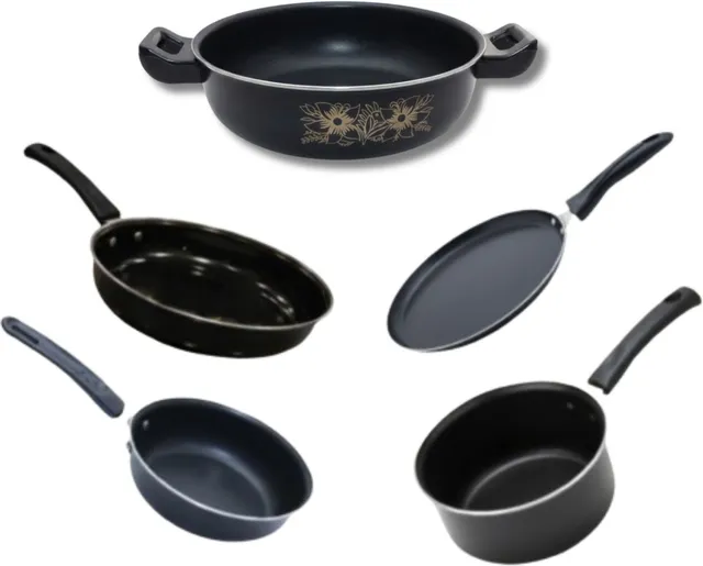 cookpro Cookpro 5pcs cookware set | Naturally Induction/Gas stove/Electric capability Induction Bottom Non-Stick Coated Cookware Set