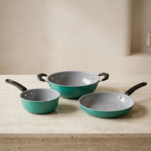 Rk 3-Piece Cookware Combo Set Non-Stick Coated Cookware Set