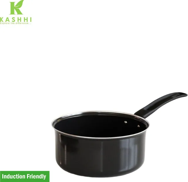 Kashvi Big Sauce Pan 1500ml / 18 Diameter Induction Bottom Non-Stick Coated Cookware Set