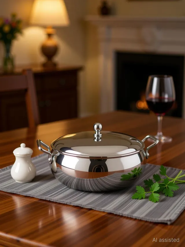 Amanda Amanda Handi Set with Lid | Set of 3Pc | Capacity 550ML, 950ML & 550ML Cookware Set