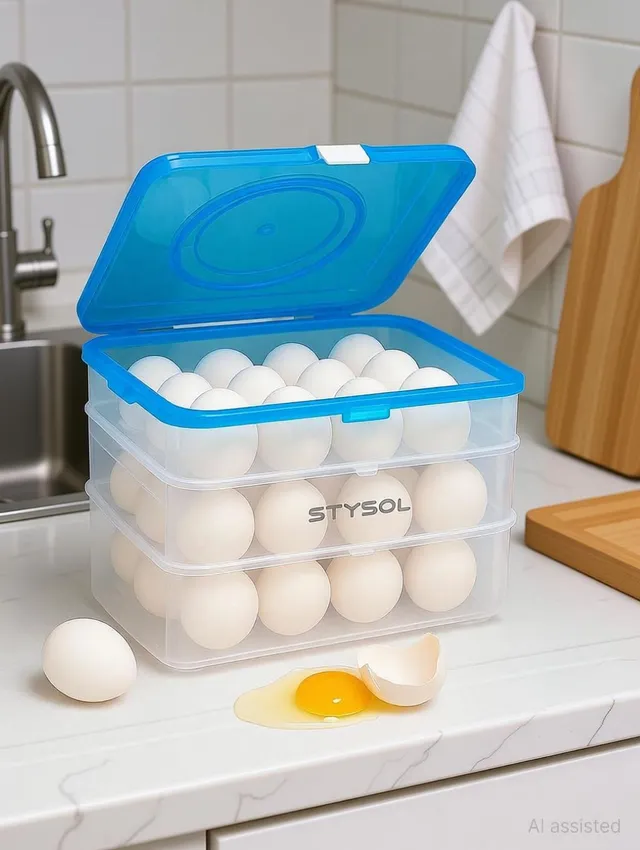 Stysol Plastic Egg Container  - 3 dozen