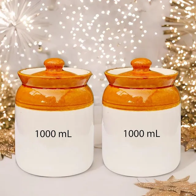 Jetwals Ceramic Pickle Jar  - 1000 ml