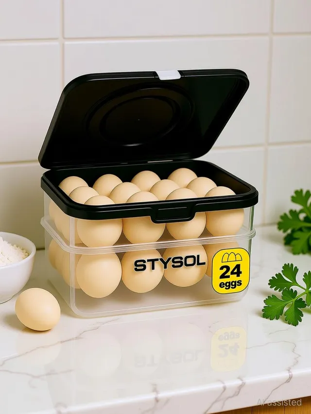 Stysol Plastic Egg Container  - 2 dozen