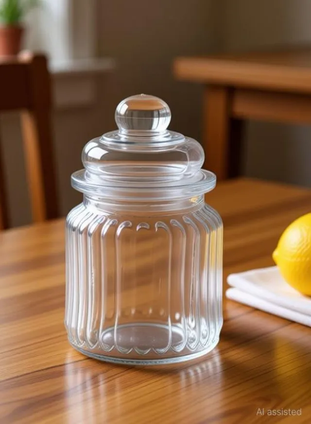 Miral Enterprises Glass Cookie Jar  - 350 ml