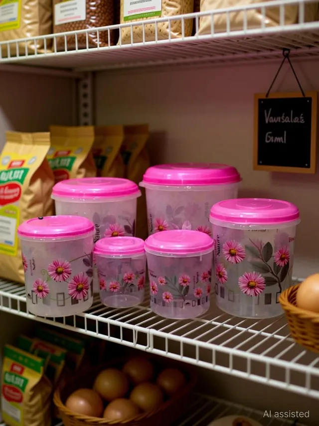 Veksin Plastic Grocery Container  - 1000 ml, 2000 ml, 3000 ml, 6000 ml, 8000 ml, 12000 ml