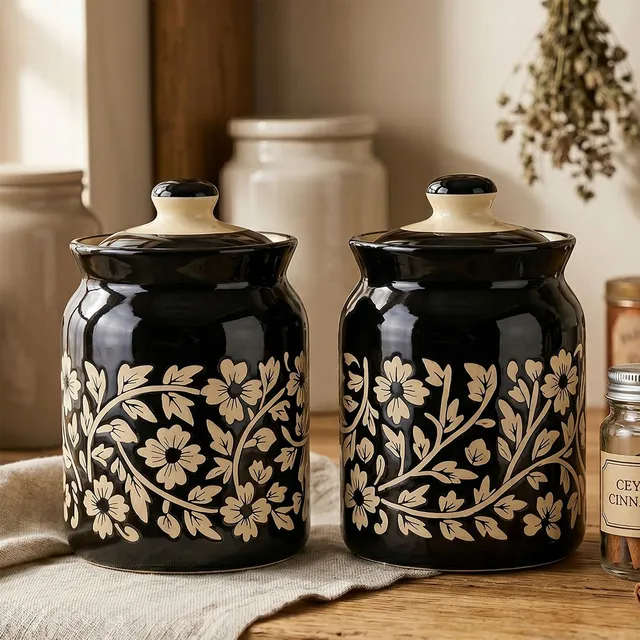 D'Maiolica Ceramic Pickle Jar  - 1000 ml