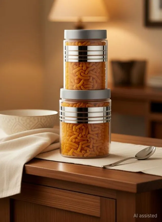 Serenity Plastic Grocery Container  - 1200 ml, 650 ml, 350 ml