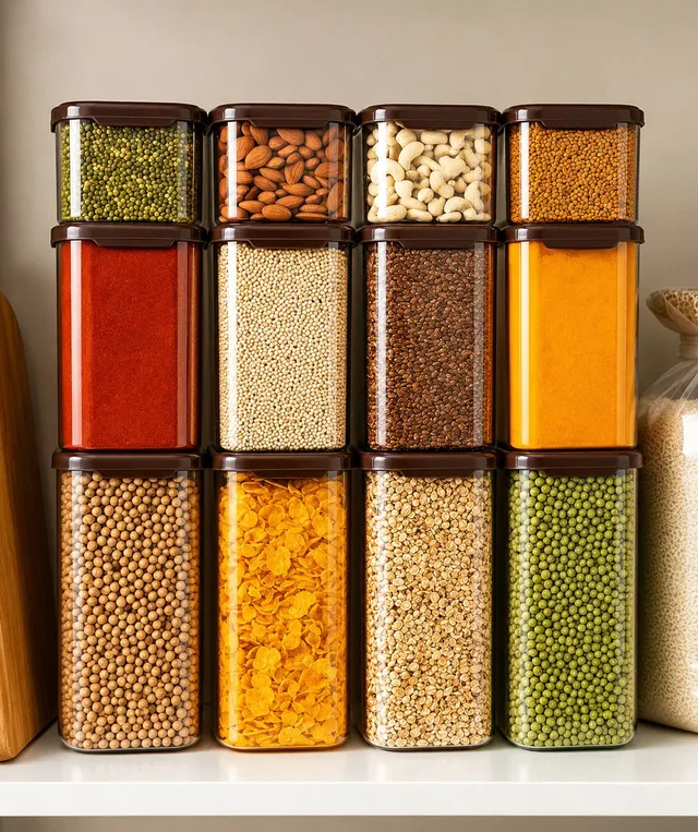 EMBICON Plastic Grocery Container  - 550 ml, 1100 ml, 1500 ml