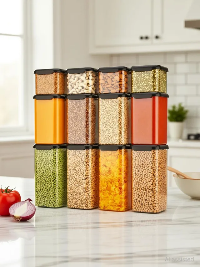 prayati Plastic Grocery Container  - 500 ml, 1100 ml, 1500 ml