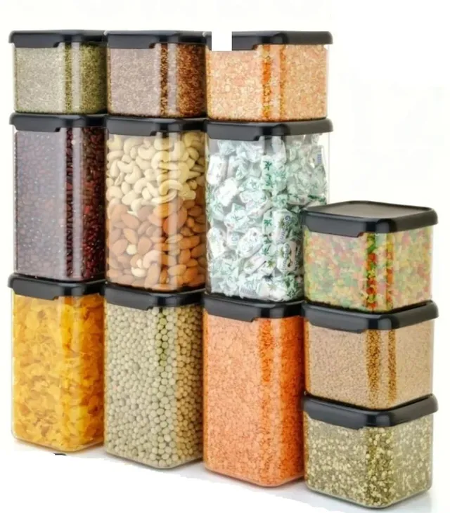 4 SACRED Plastic Grocery Container  - 500 ml, 1100 ml