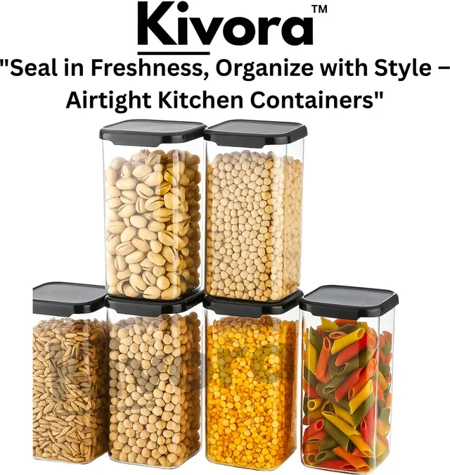 KIVORA Plastic Grocery Container  - 1100 ml