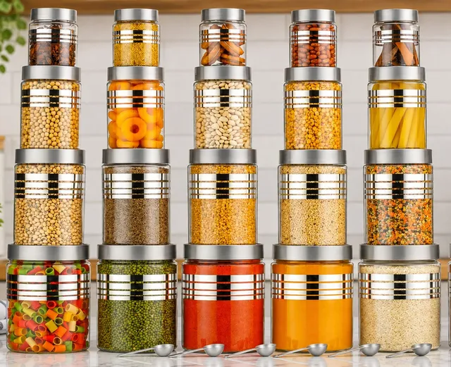 2Mech Plastic Grocery Container  - 1200 ml, 650 ml, 350 ml, 250 ml