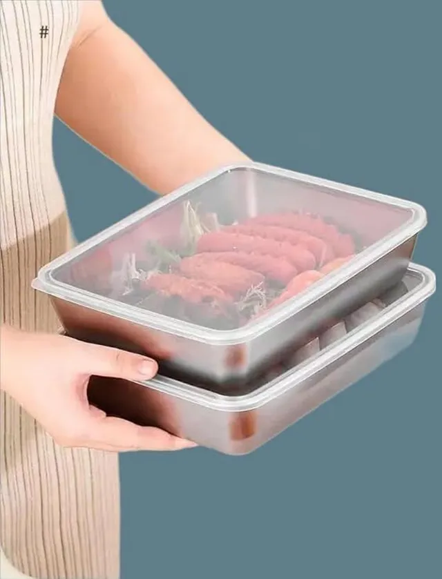 clicklance Stainless Steel Fridge Container  - 2 L