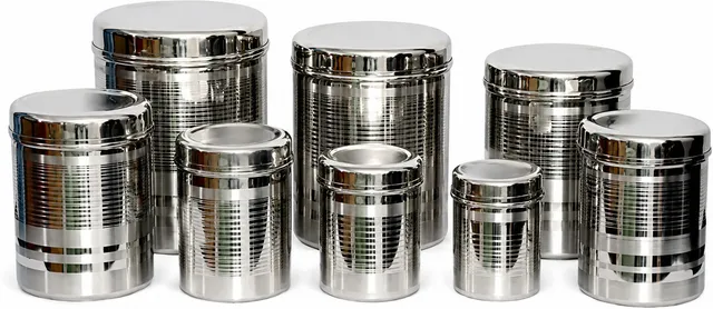 ANIRA Steel, Stainless Steel Grocery Container  - 2500 ml, 2000 ml, 1500 ml, 1000 ml, 750 ml, 500 ml, 350 ml, 250 ml