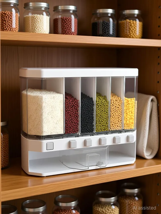 Aakruti Creation Plastic Cereal Dispenser  - 10 L