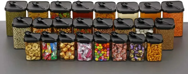 Sentricus Plastic Grocery Container  - 950 ml, 650 ml, 350 ml