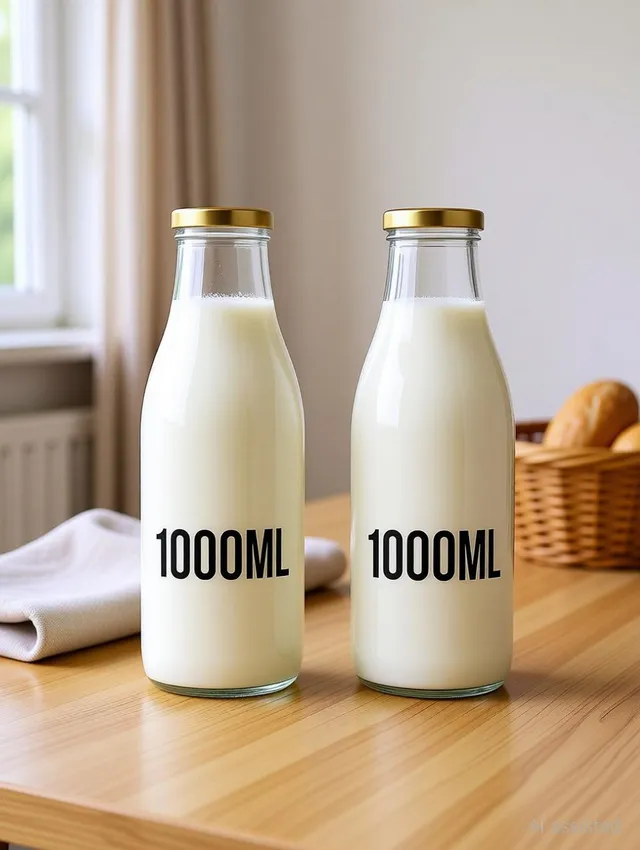 b7 CREATIONS Glass Milk Container  - 1000 ml