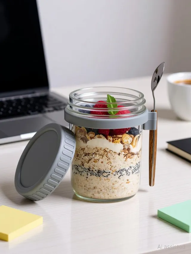 Coozico Glass Grocery Container  - 350 ml