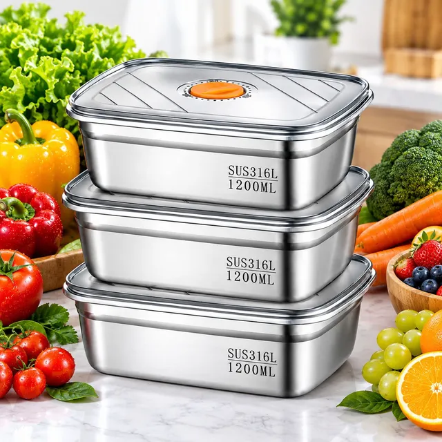 ONERIOUS Stainless Steel Utility Container  - 1200 ml