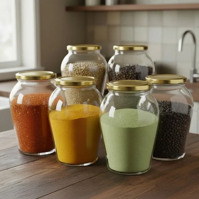 PINJAS Glass Grocery Container  - 1000 ml